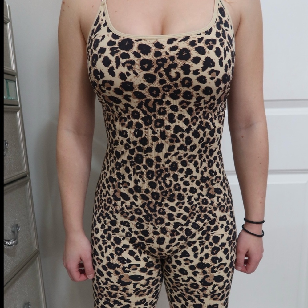 Leopard Print Athletic Bodysuit